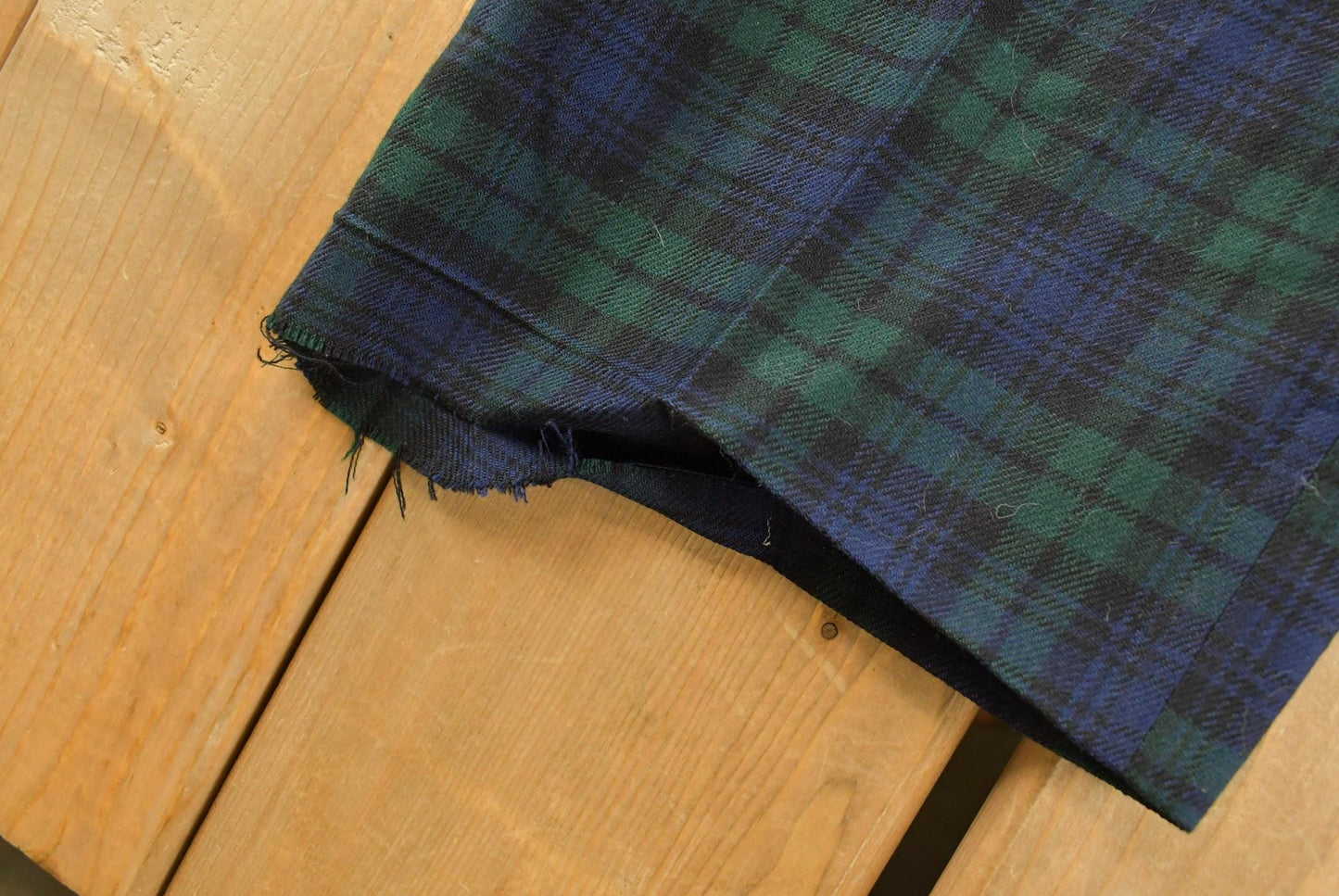 Vintage 1980s Plaid Wool Trousers Men's 36 x 29