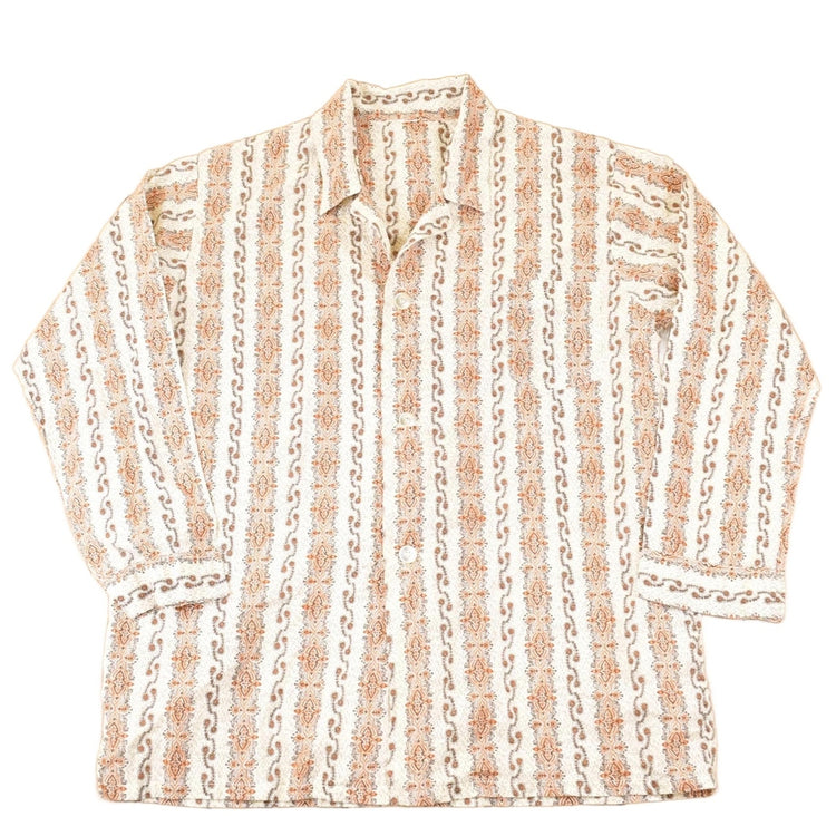 Vintage 1980s Boho Hippie Button Up Shirt Men's L