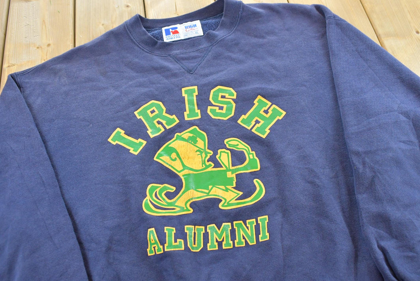 Vintage 1990s Russell Athletic Notre Dame Fighting Irish Alumni Collegiate Crewneck Sweatshirt Men's L