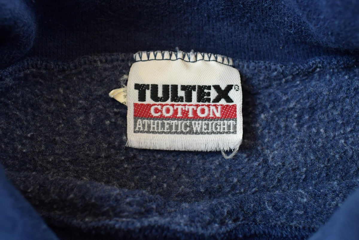 Vintage 1990s Tultex Blank Blue Turtleneck Sweatshirt Men's XL