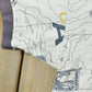 Vintage 1990s Nautica Map Print Polo Shirt Men's M