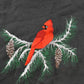 Vintage 1990s Cardinal Birds Collared Sweatshirt Men's Large