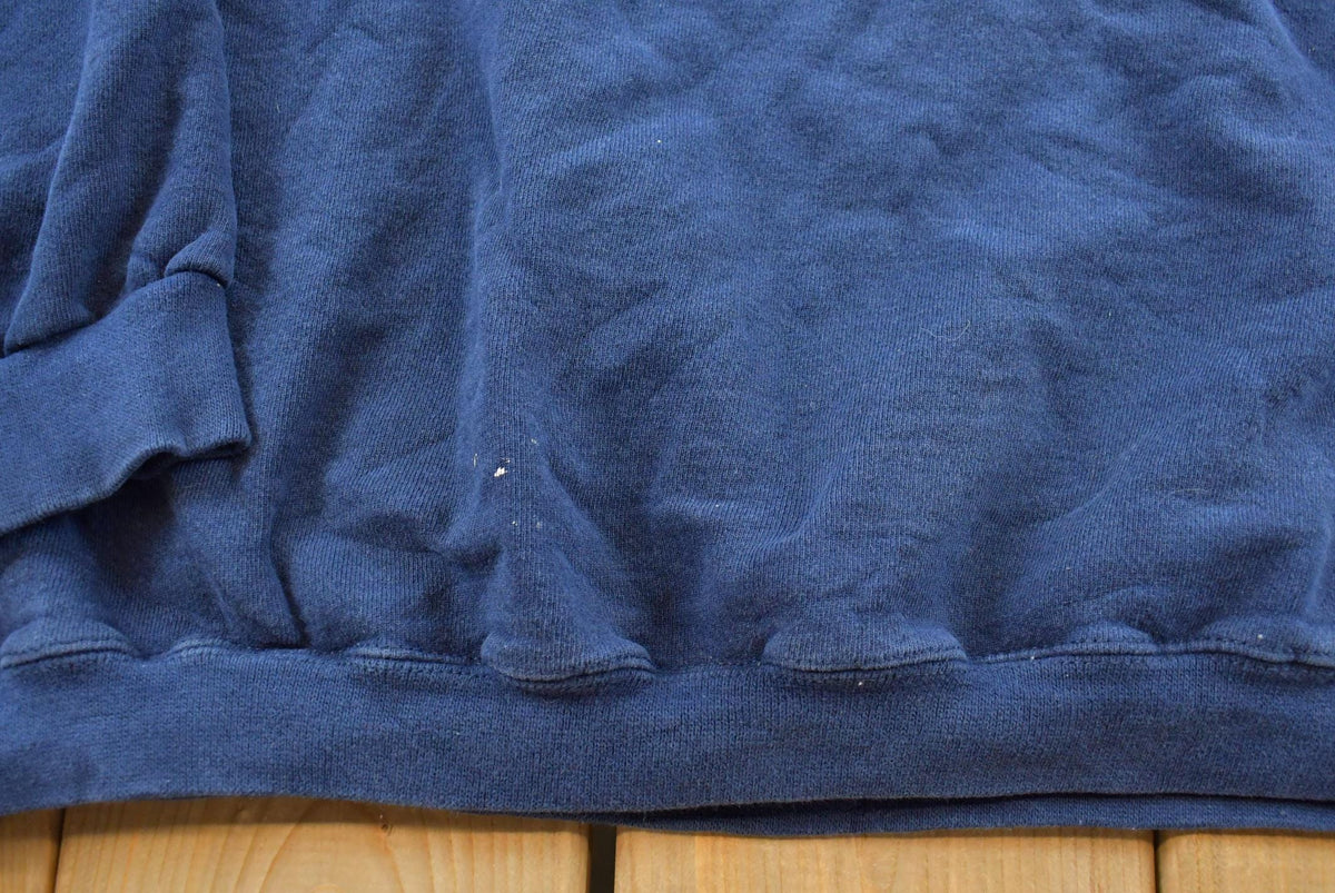 Vintage 1990s Tultex Blank Blue Crewneck Sweatshirt Men's XL
