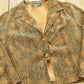 Vintage 1990s Russel Kemp Faux Snakeskin Pattern Blazer Jacket Women's 2XL