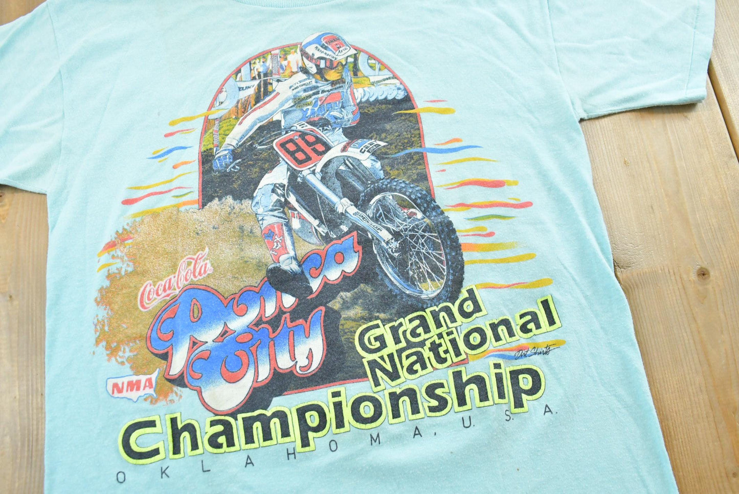 Vintage 1980s NMA Ponca City Grand National Championship Motocross T-Shirt Mens S