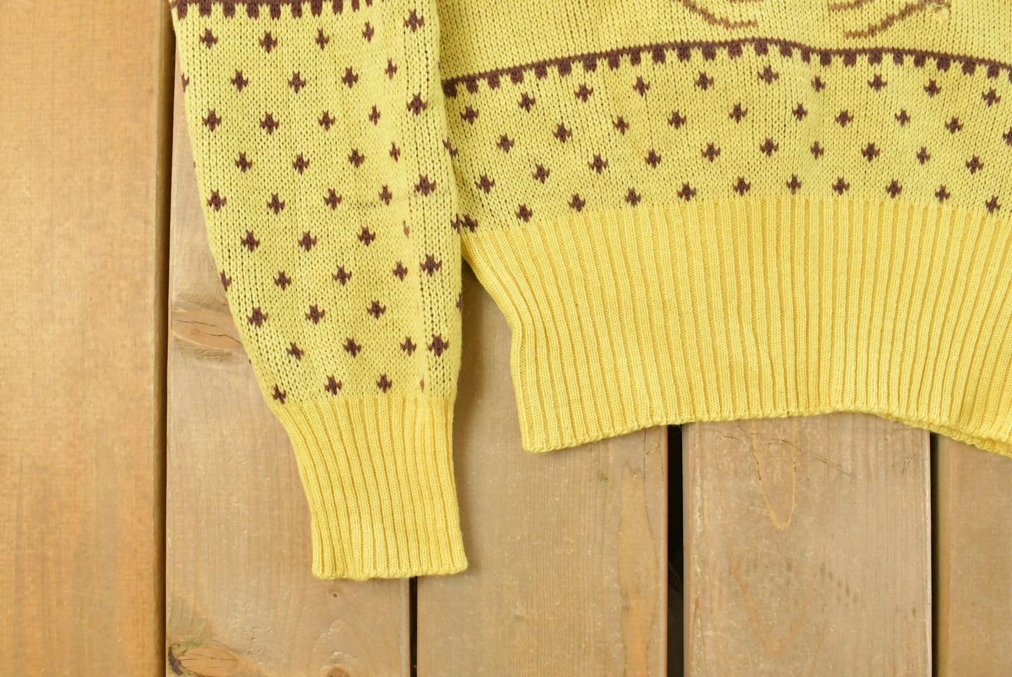 Vintage 1950s Jersild Wool Nordic Ski Jacquard Knit Sweater Men's S