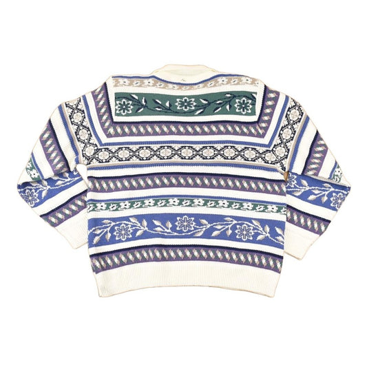 Vintage 1990s Alfred Dunner Petite Knit Collared Sweater Women's L