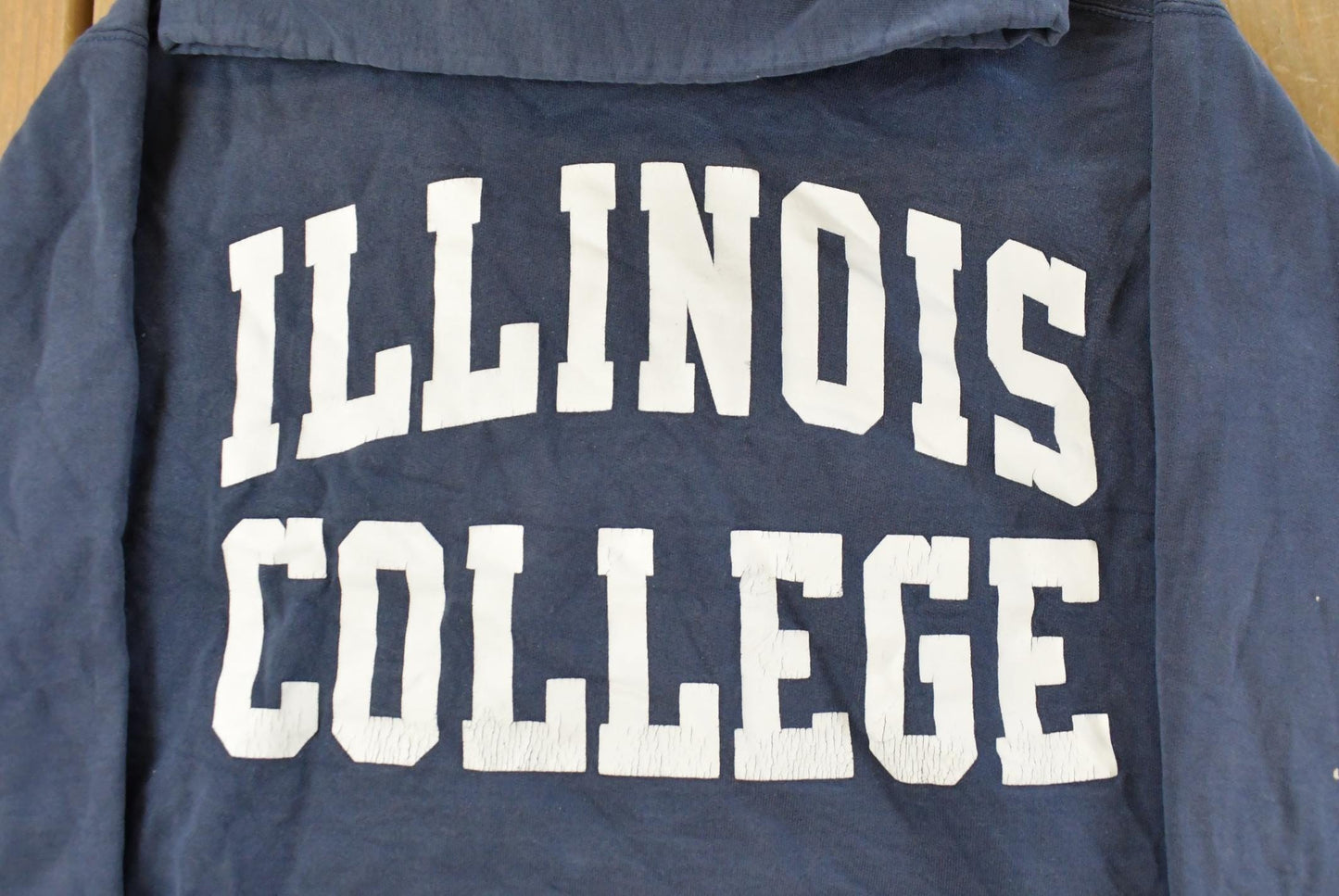 Vintage 90s Illinois College Hoodie Sweatshirt Men's Small