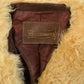 Vintage 1980s The Tannery Shearling Suede Leather Coat Women's S