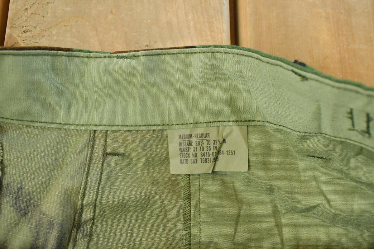 Vintage 2000s Army Military Woodland Camo Cargo Pants Men's M
