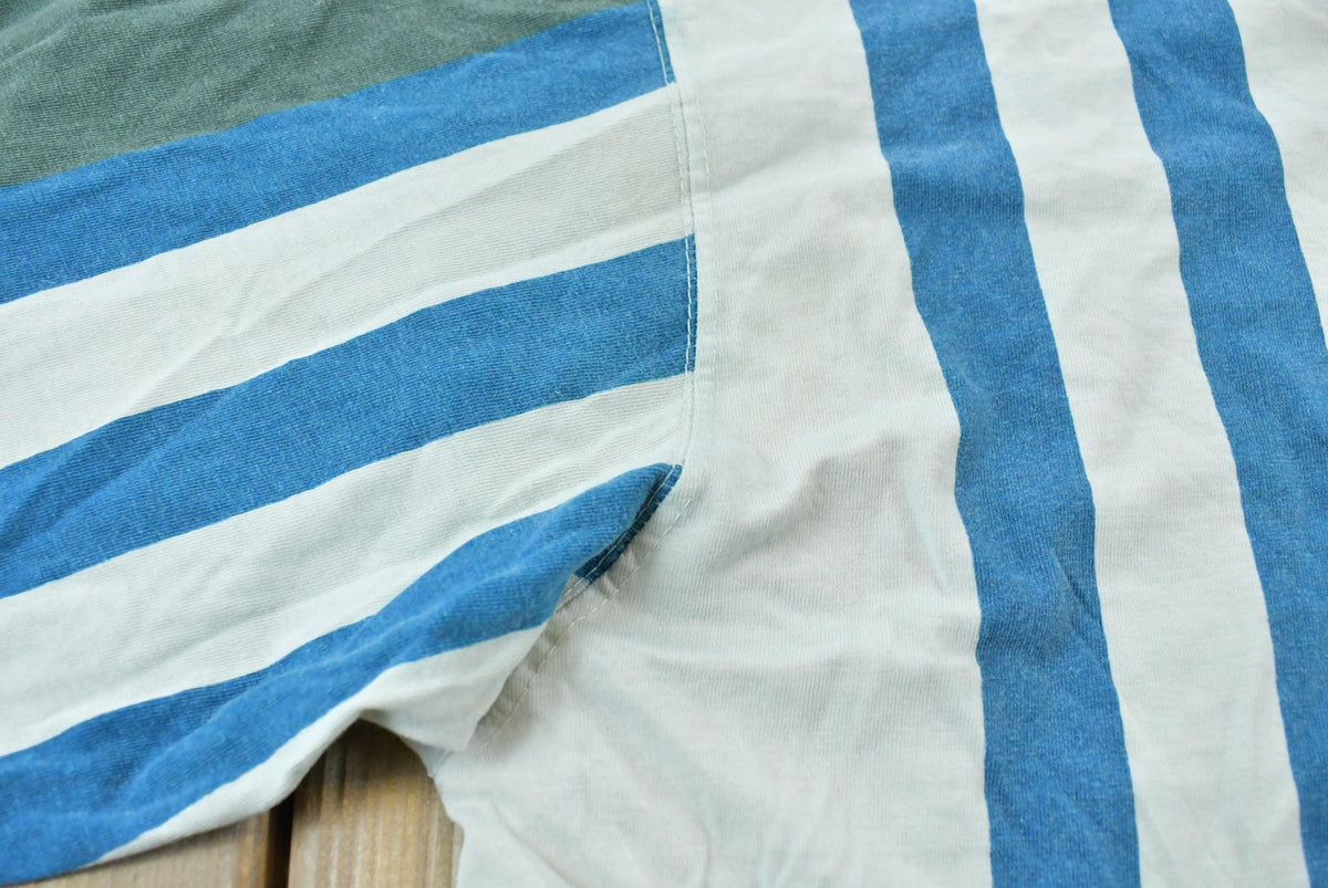 Vintage 1990s Catalina Striped Long Sleeve Polo Shirt Men's 2XL