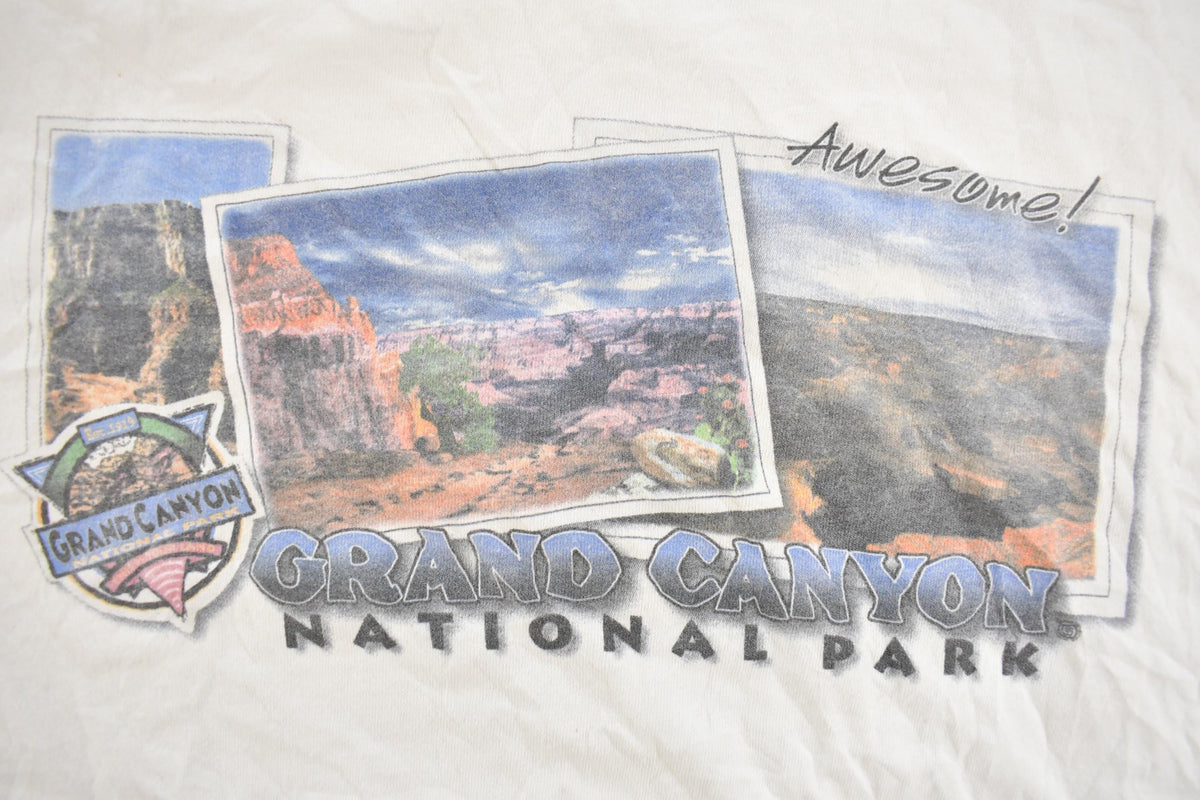 Vintage 1990s Grand Canyon National Park Souvenir Travel Graphic T-Shirt Men's XL