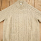 Vintage 1990s Simpkin's Sweaters Cable Knit Mockneck Sweater Men's Medium