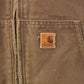 Vintage 2000s Carhartt Distressed Brown Canvas Hooded Jacket Men's 2XL