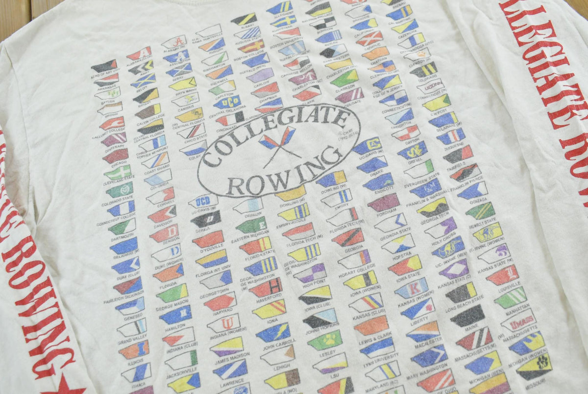 Vintage 2000s Collegiate Rowing Crew Long Sleeve T-Shirt Men's M