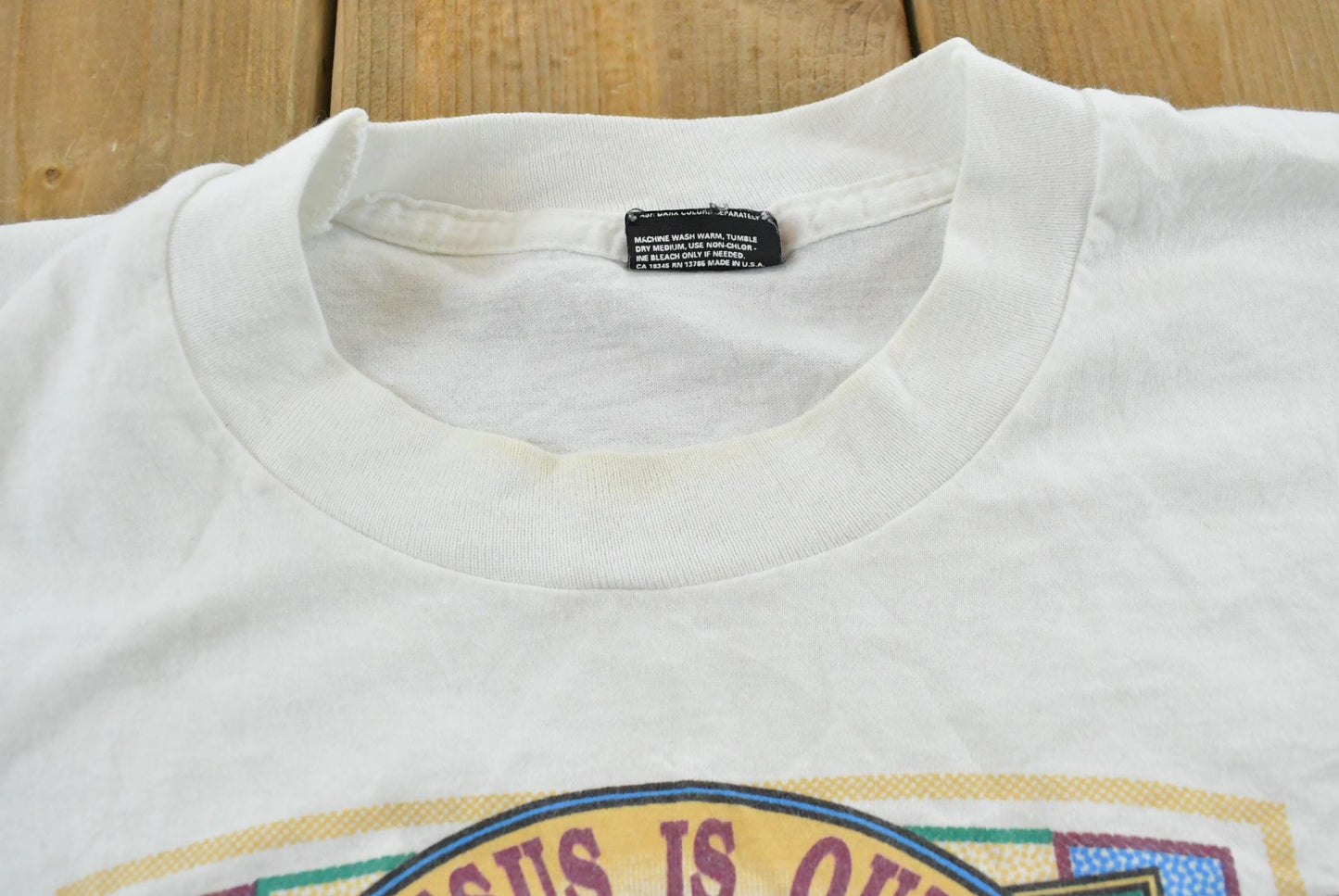 Vintage 1994 Jesus Is Our Savior Christianity T-Shirt Men's L