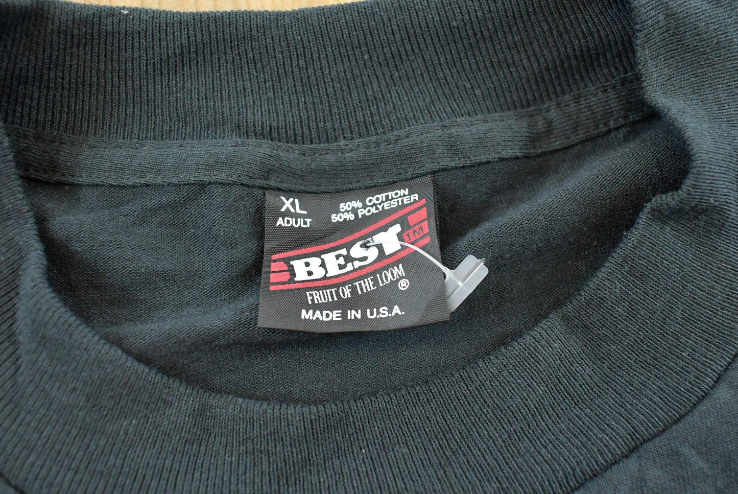 Vintage 1990s Blank Black T-Shirt Men's XL