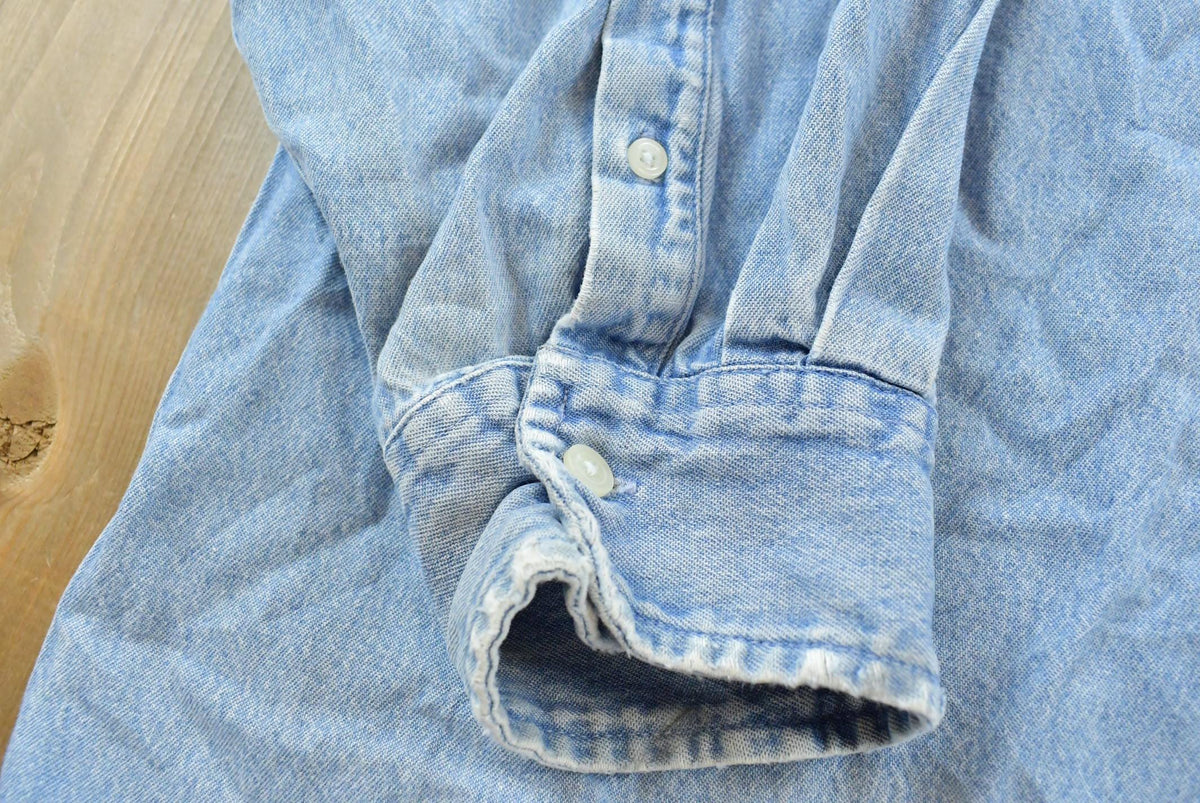 Vintage 1990s North Crest Denim Button Up Shirt Men's 2XL