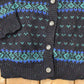 Vintage 1990s Rei Abstract Knit Cardigan Sweater Men's M