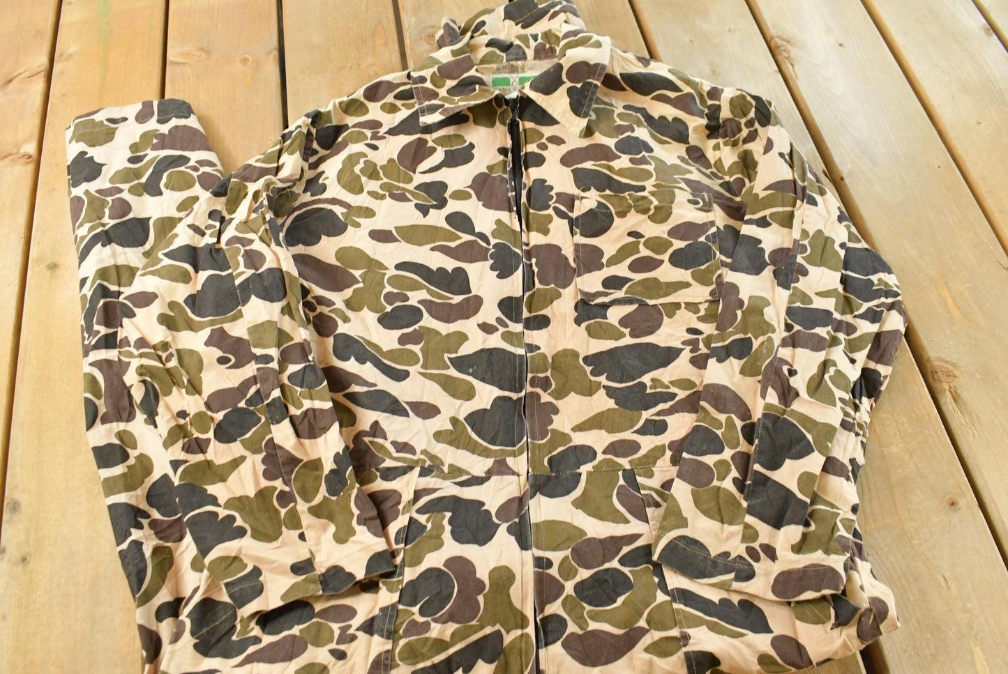 Vintage 1980s Game Winner Duck Camo Coveralls Men's 42 x 29