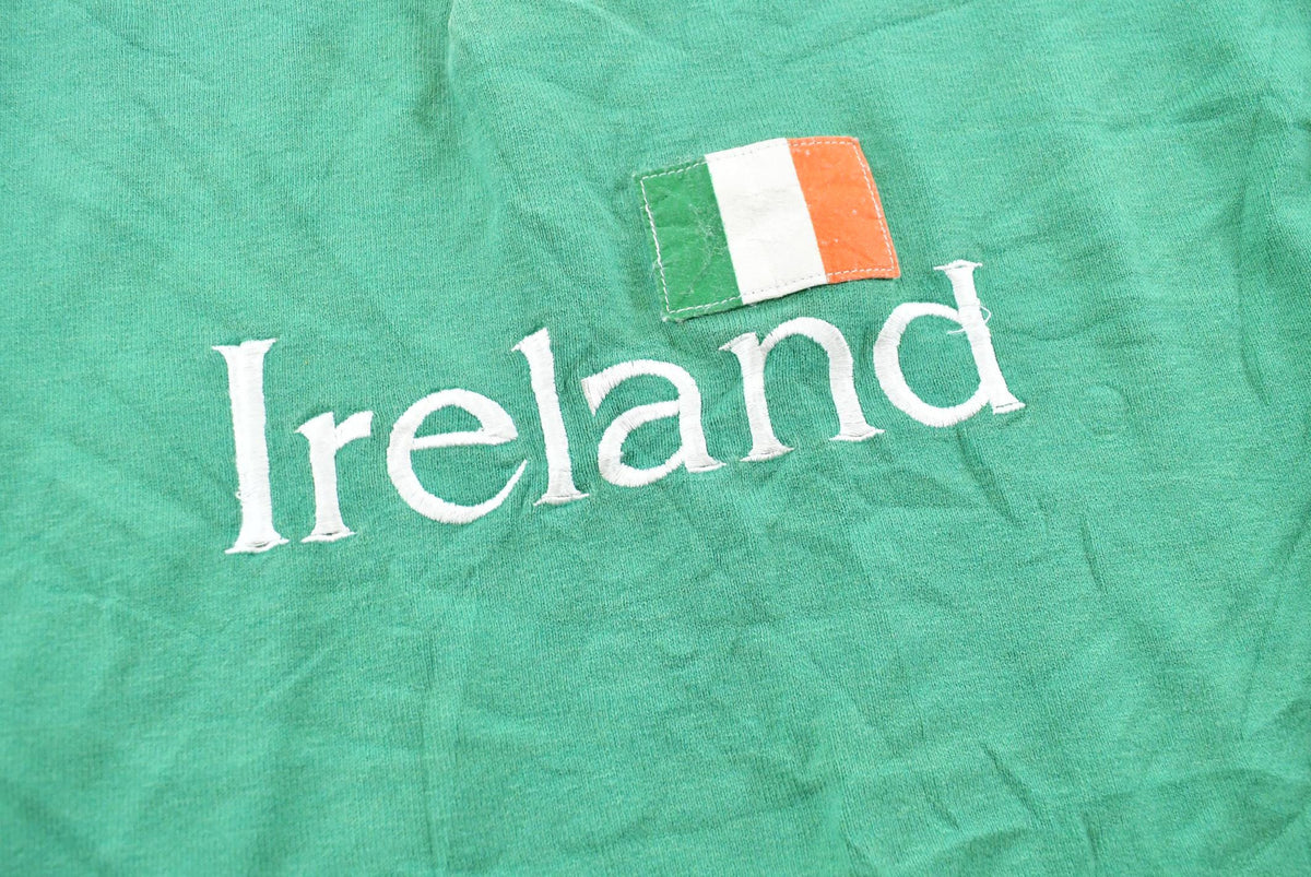 Vintage 1990s Ireland Embroidered Long Sleeve Polo Rugby Shirt Men's L