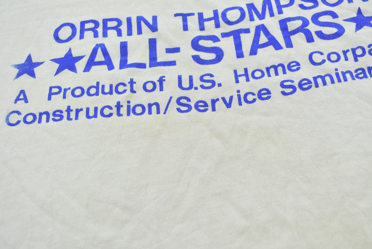 Vintage 1989 Orrin Thompson Homes All Stars Construction Promotional Souvenir T-Shirt Men's L