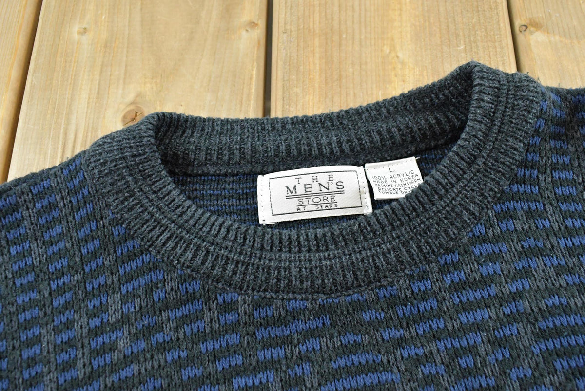 Vintage 1980s Sears Acrylic Knitted Crewneck Sweater Men's M