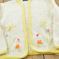 Vintage 1960s Susan Clark Knit Acrylic Flower Cardigan Sweater Women's M