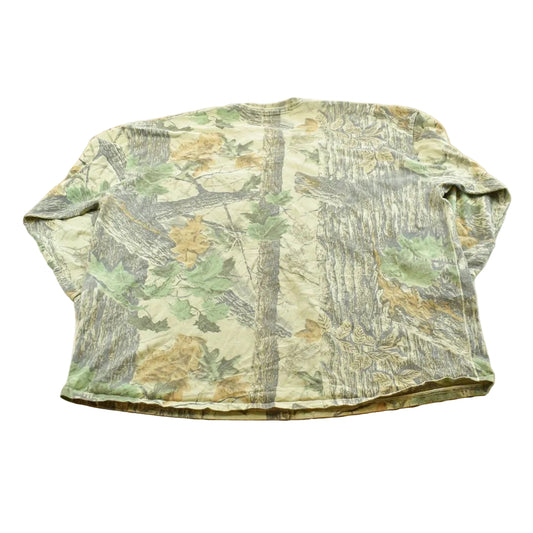 Vintage 1990s RealTree Camo Long Sleeve T-Shirt Men's 3XL