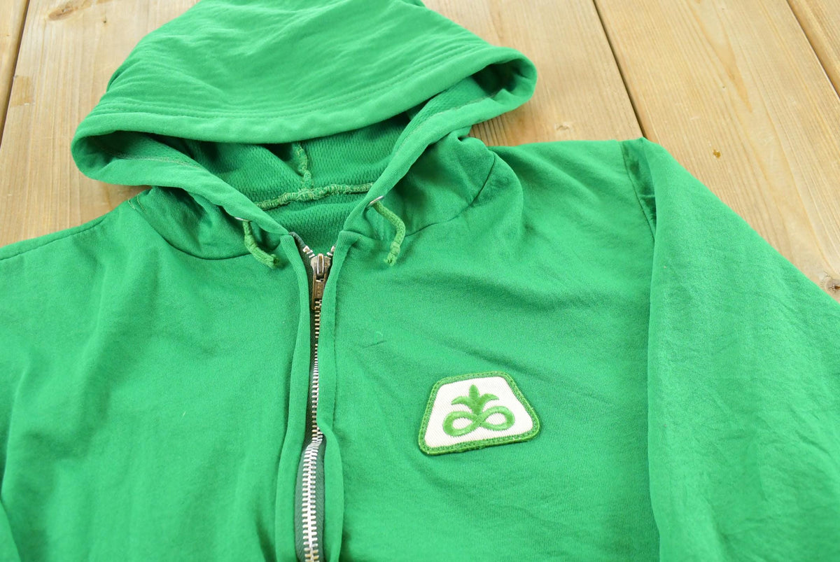 Vintage 1980s Pioneer Seeds Thermal Lined Hoodie Full Zip Sweatshirt Men's S / 80s Souvenir Promo / Streetwear