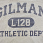 Vintage 1990s Gilman Athletic Department Collegiate Graphic Crewneck Sweatshirt Men's L