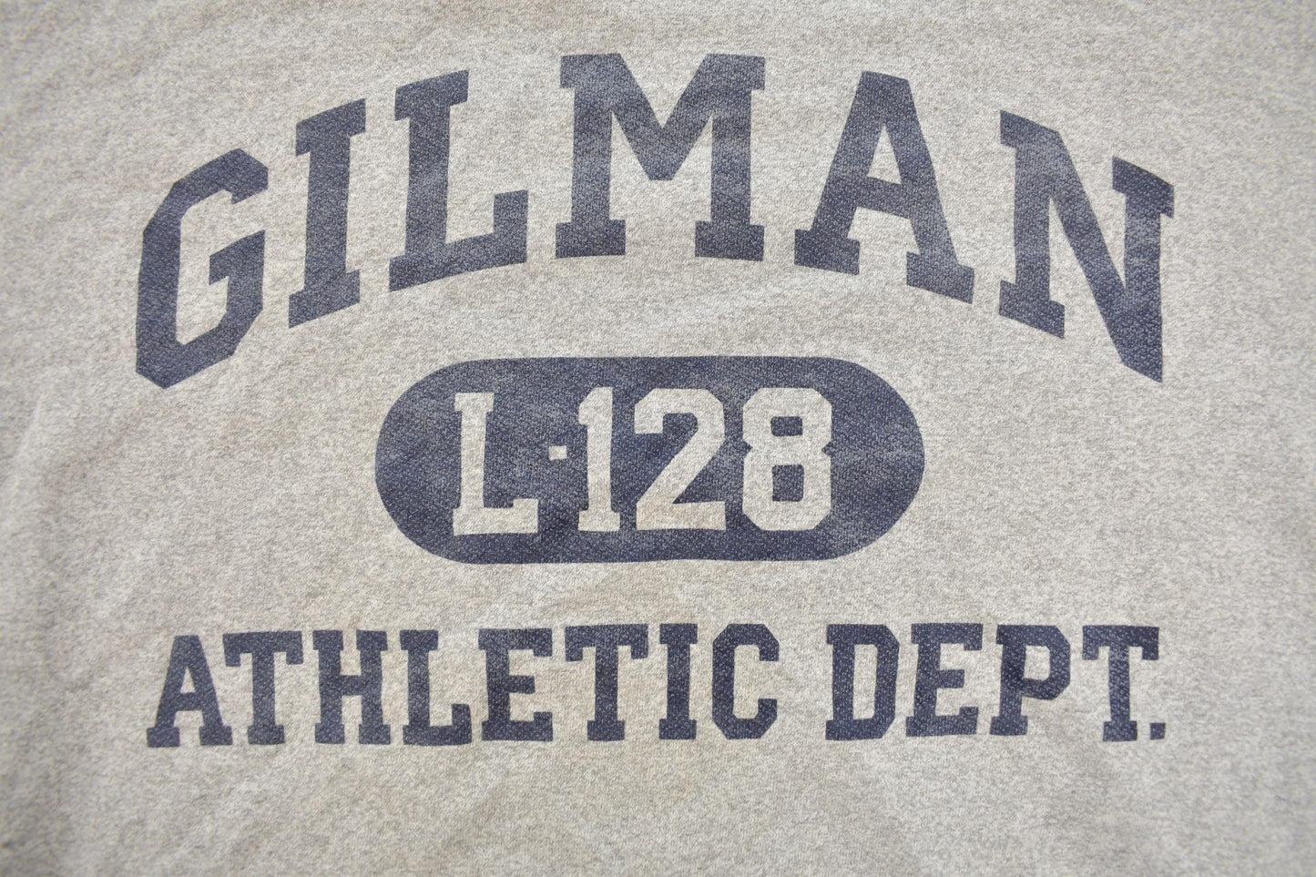 Vintage 1990s Gilman Athletic Department Collegiate Graphic Crewneck Sweatshirt Men's L