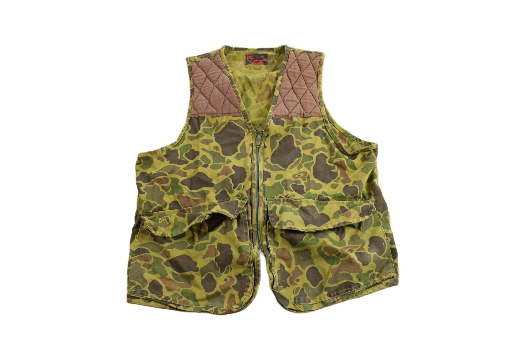 Vintage 1980s Black Sheep Duck Camo Hunting Vest Men's Medium