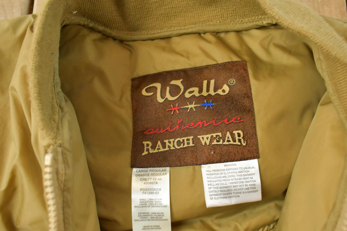 Vintage 1990s Walls Ranch Wear Down Quilted Jacket Men's Large