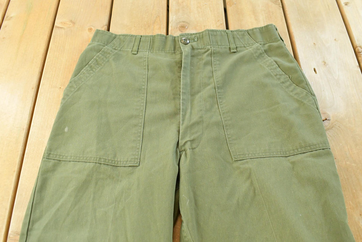 Vintage 1970s Military OG 507 Army Fatigue Pants Men's 33 x 25