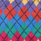 Vintage 1990s Colours Alexander Julian Knit Wool Abstract Argyle Pattern Crewneck Sweater Men's XL