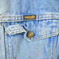 Vintage 1990s Distressed Faded Wrangler Synthetic Fur Lined Jean Jacket