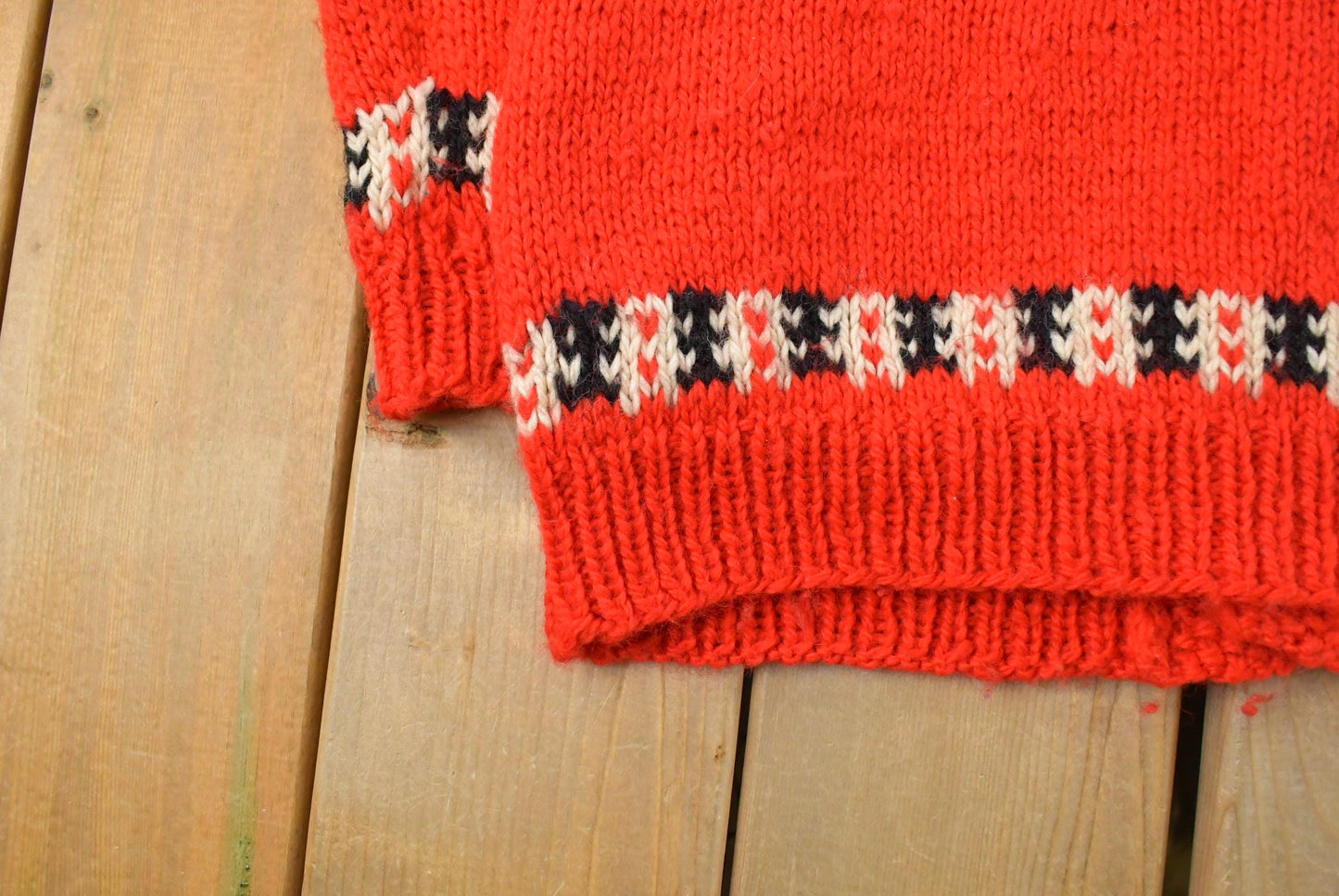 Vintage 1980s The Sweater Company Nordic Wool Knit Cardigan Sweater Men's L