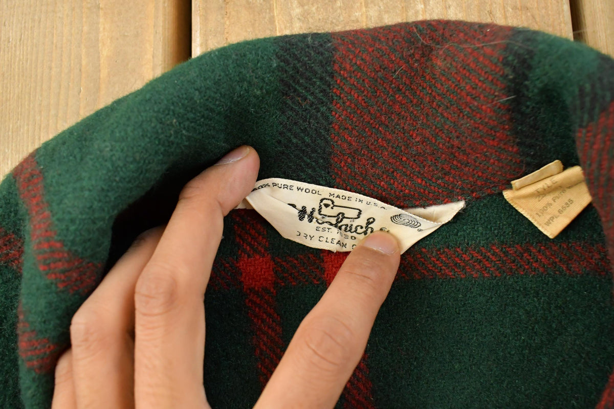 Vintage 1980s Woolrich Pullover Wool Flannel Shirt Jacket Men's Large