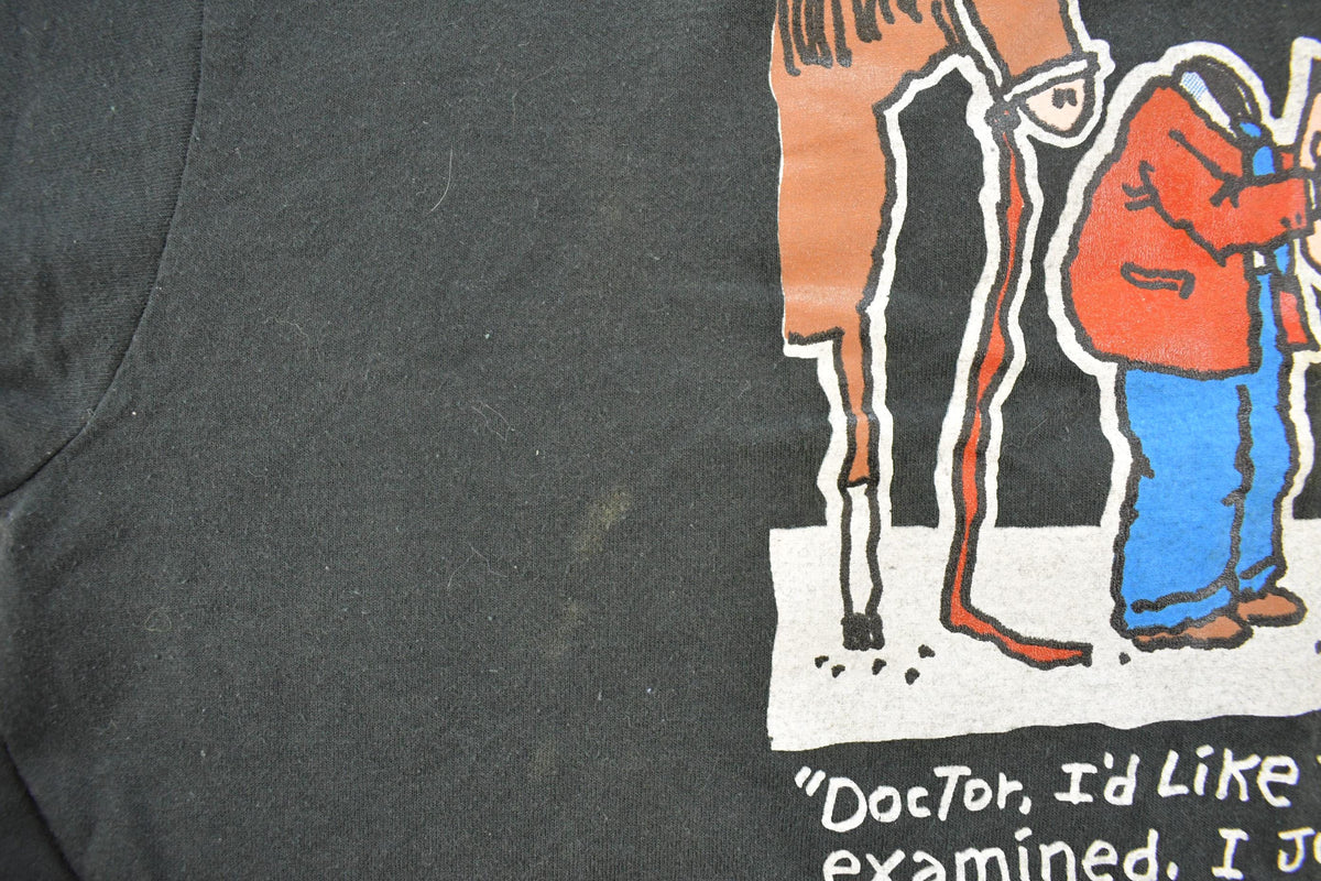 Vintage 1993 Doctor Examination Funny Graphic T-Shirt Men's L
