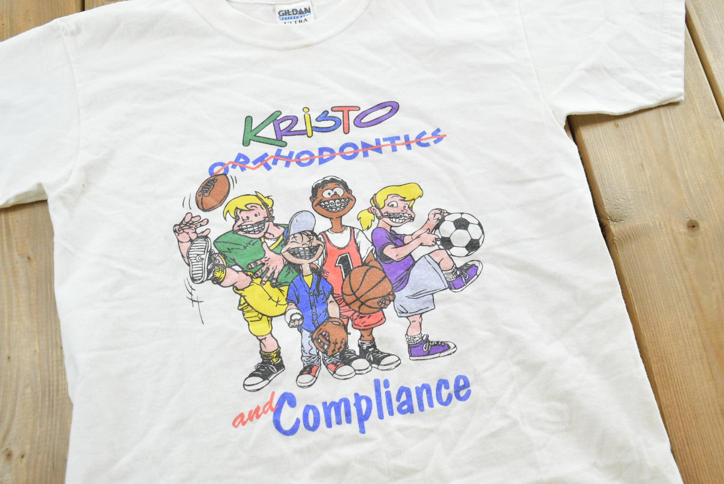 Vintage 2000s Kristo Orthodontics Sports Smiles T-Shirt Mens S