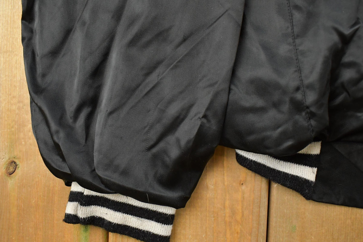 Vintage 1990s Dragon Art Satin Bomber Jacket Men's 2XL