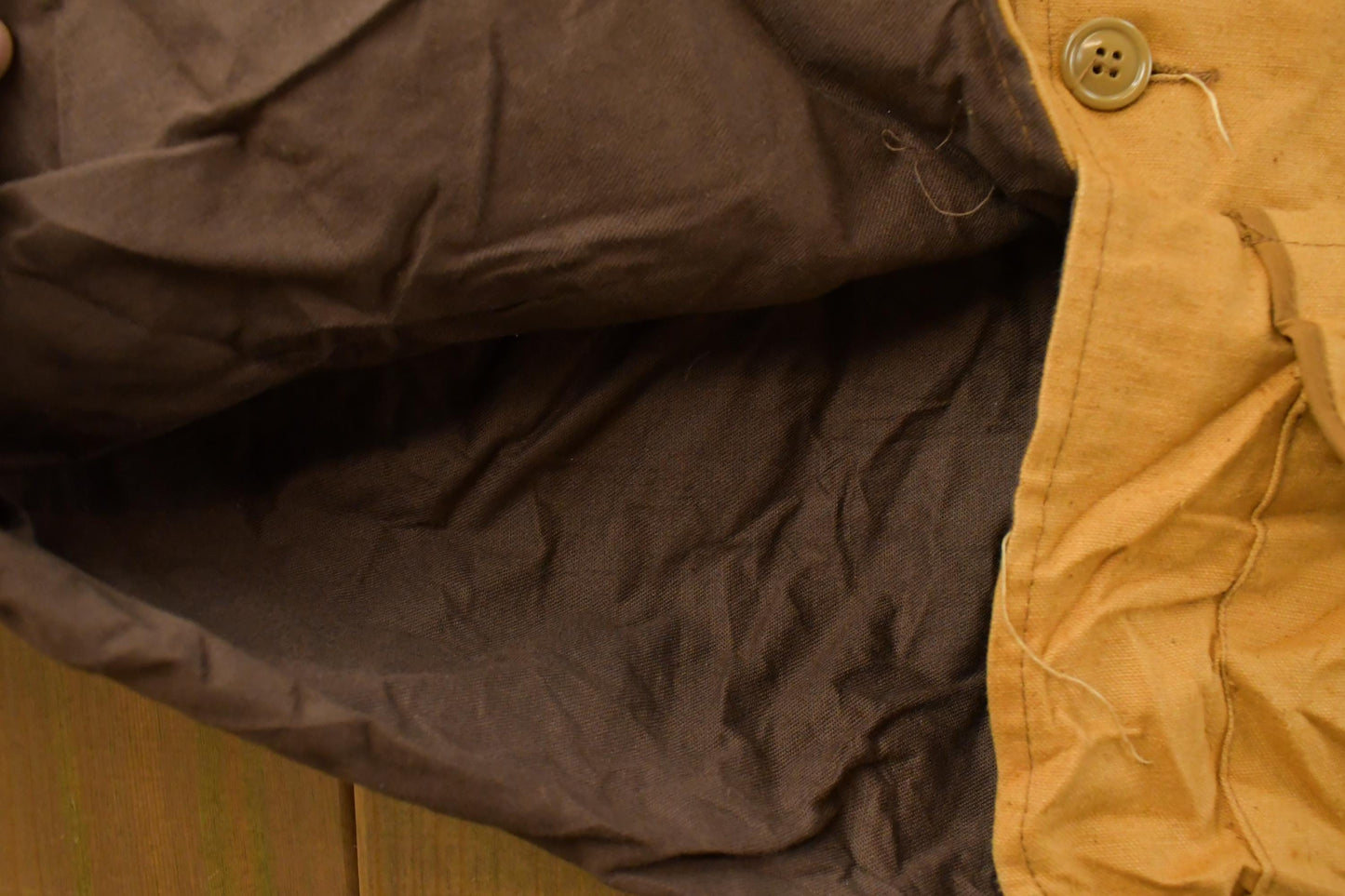 Vintage 1980s Black Sheep Flannel Lined Canvas Hunting Jacket Men's L