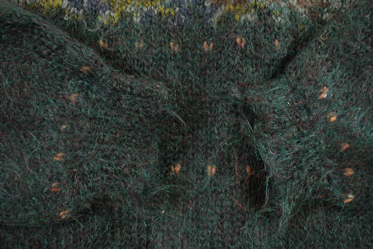 Vintage 1990s Canaan Mountain Mohair Wool Knit Sweater Men's Medium / Vintage 90s Crewneck / Abstract Pattern Sweater / Pullover Sweatshirt