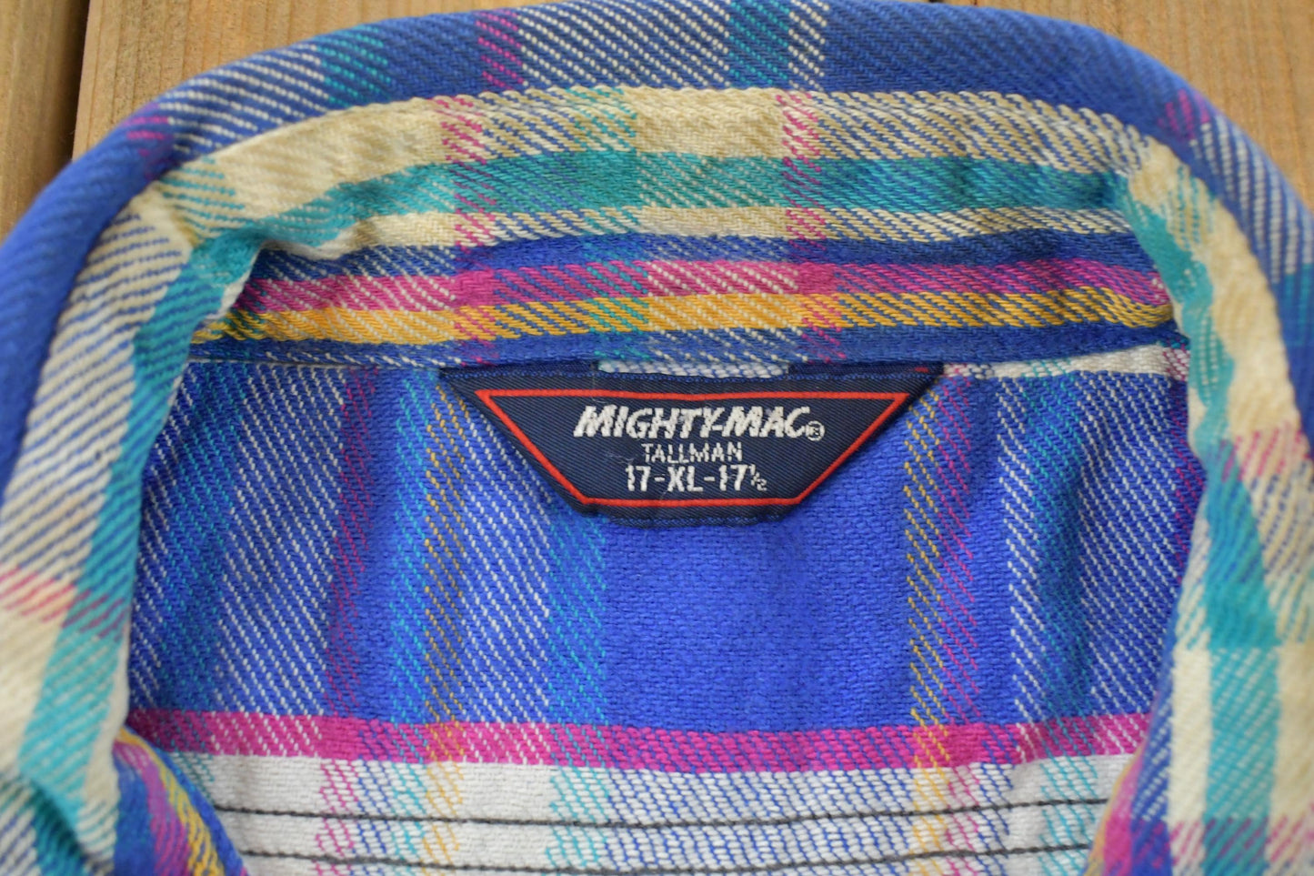 Vintage 1990s Mighty-Mac Plaid Flannel Button Up Shirt Men's XL
