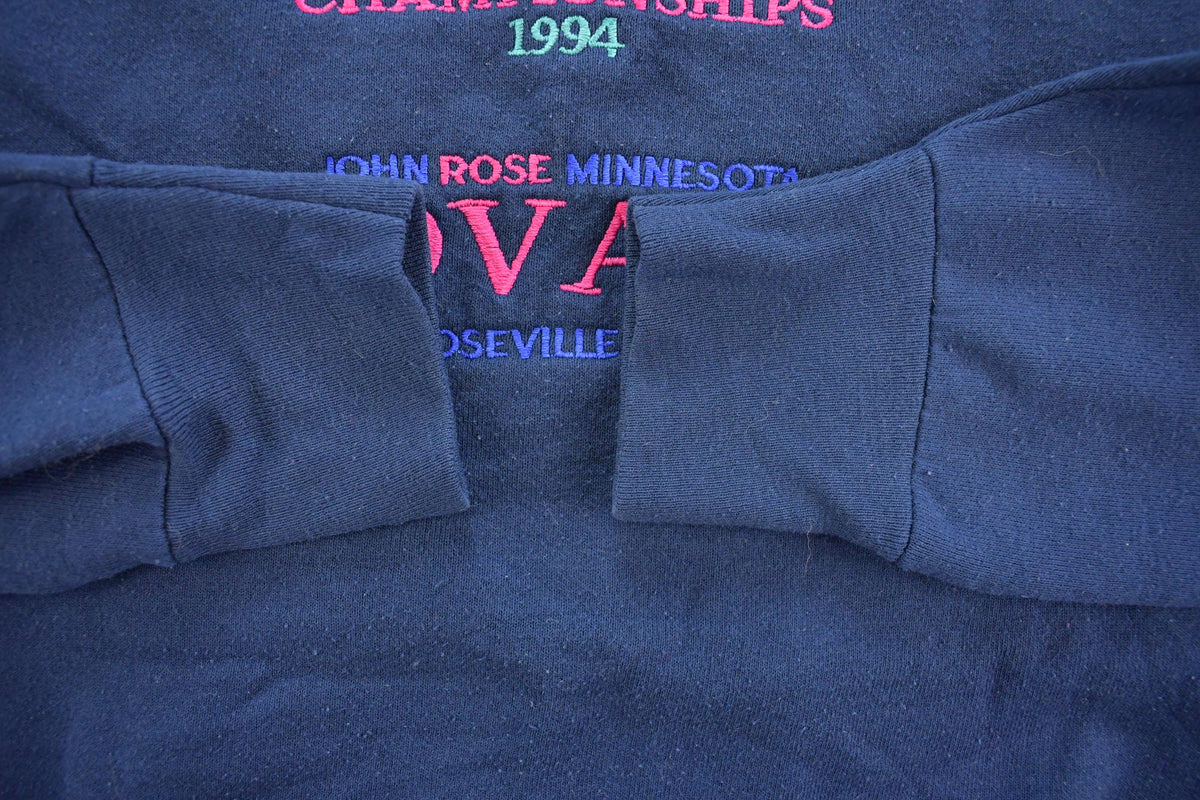 Vintage 1994 National Speed Skating Championships Embroidered Crewneck Sweatshirt Men's L