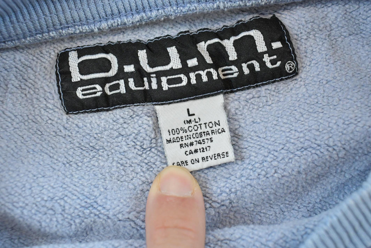 Vintage 1990s Bum Equipment Promotional Crewneck Sweatshirt Men's L