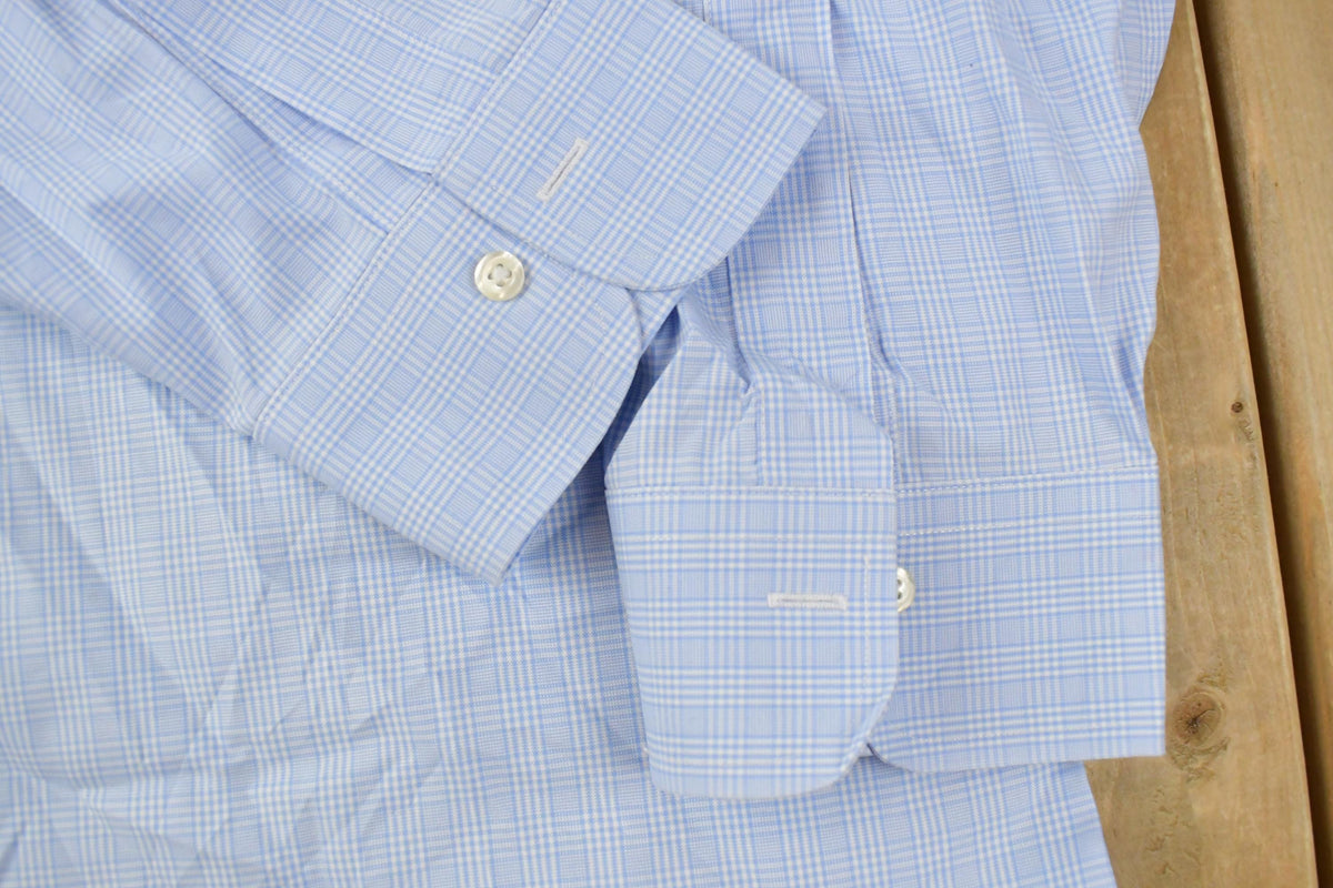 Vintage 1990s Brooks Brothers Gingham Checkered Button Up Shirt Men's XL