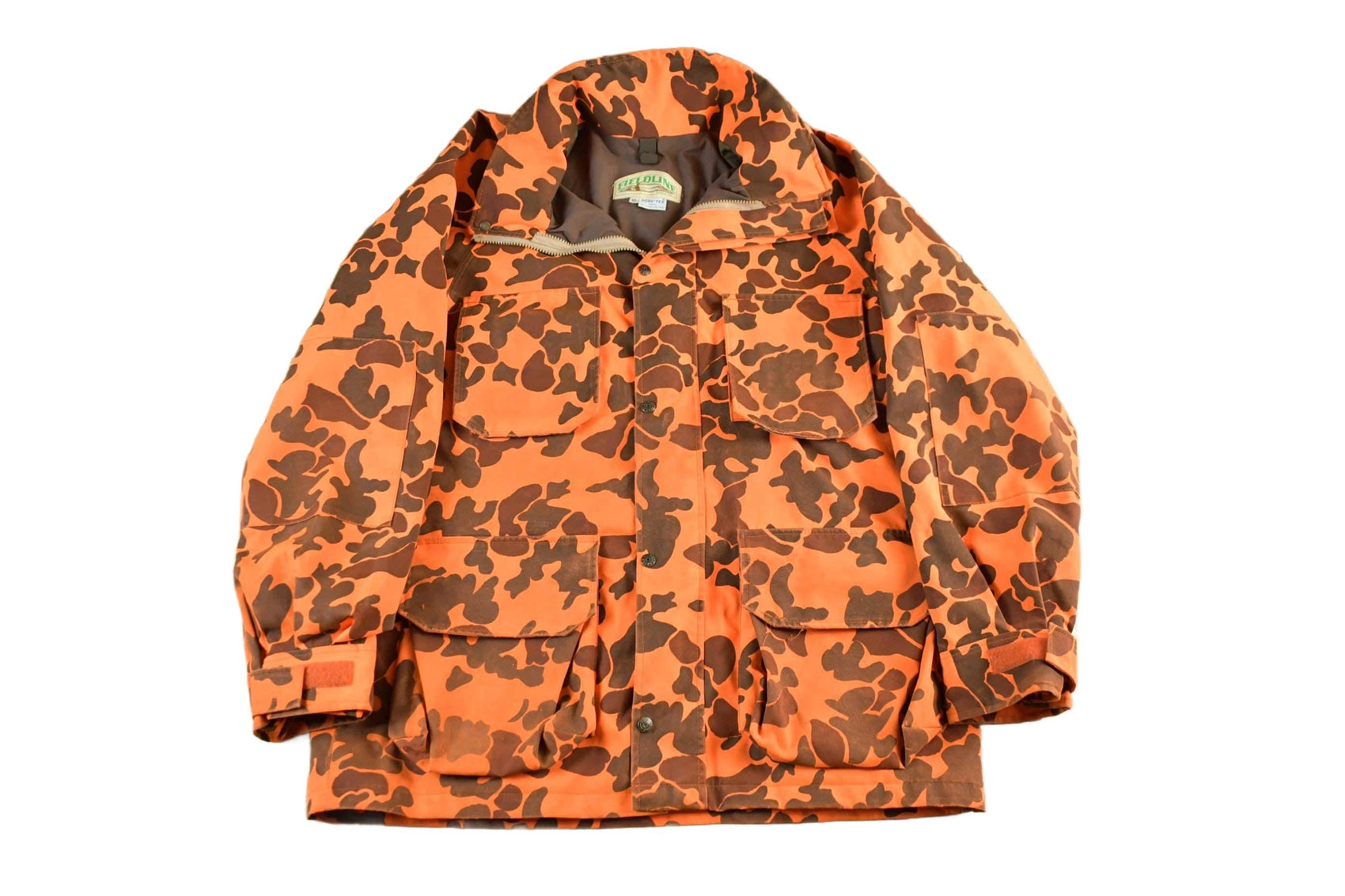 Vintage 1980s Fieldline Goretex Orange Camo Parka Jacket Men's XL