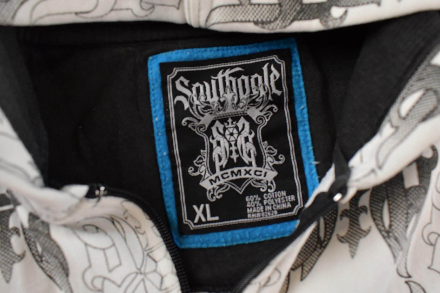 Vintage Y2K Southpole Full Zip Hoodie Sweatshirt Men's XL